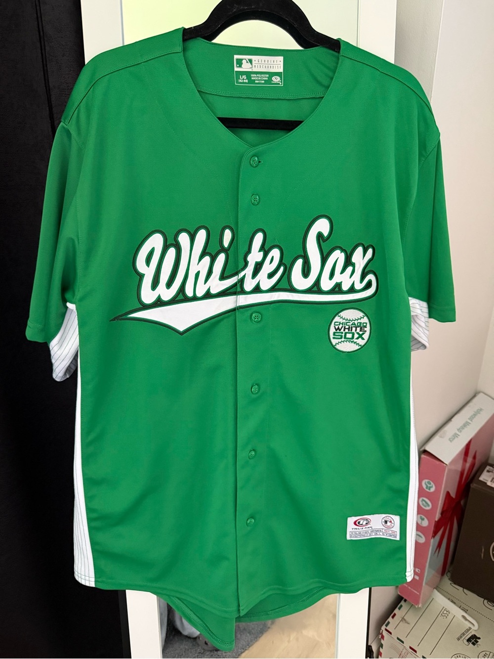 Vintage White Sox St Patrick's Day Jersey Large